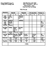 Đề kiểm tra một tiết Sinh học lớp 7 - Năm học 2011-2012 - Trần Như Hoàng